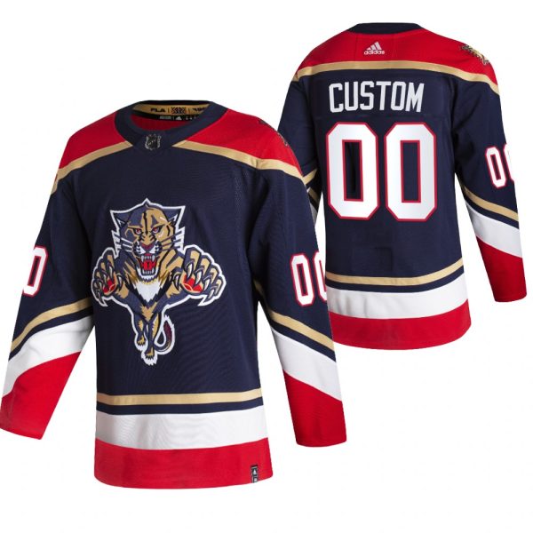 Florida Panthers Benutzerdefinierte Trikot 2021 Reverse Retro Authentic Navy